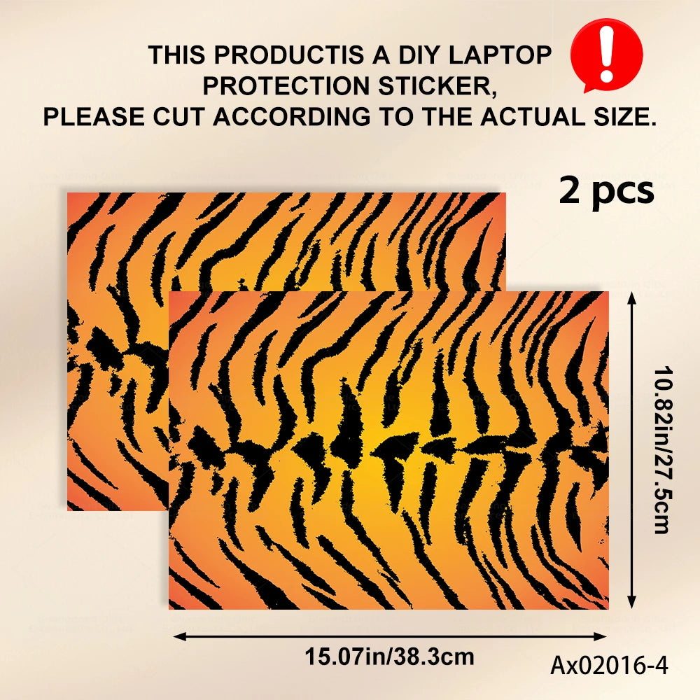 2 pcs Aesthetic Light Leopard Laptop Stickers Set Self-Adhesive Removable Laptop Covers for MacBook Notebook Protective Skins