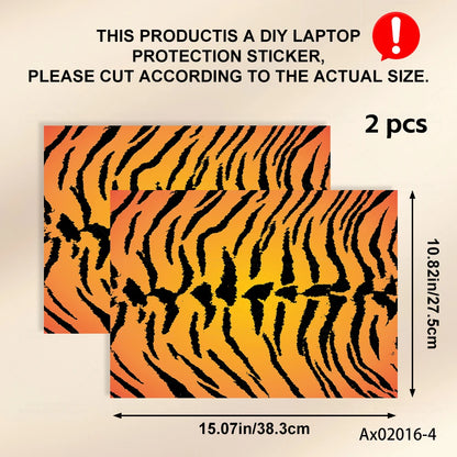 2 pcs Aesthetic Light Leopard Laptop Stickers Set Self-Adhesive Removable Laptop Covers for MacBook Notebook Protective Skins