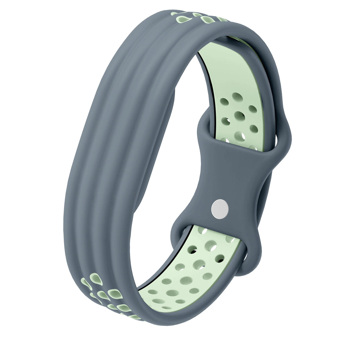 Silicone Loop Sport Watch Strap for Google Fitbit Air Two Tone Bracelet Breathable Band Wristband Correa Replacement Accessories