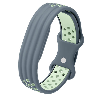 Silicone Loop Sport Watch Strap for Google Fitbit Air Two Tone Bracelet Breathable Band Wristband Correa Replacement Accessories