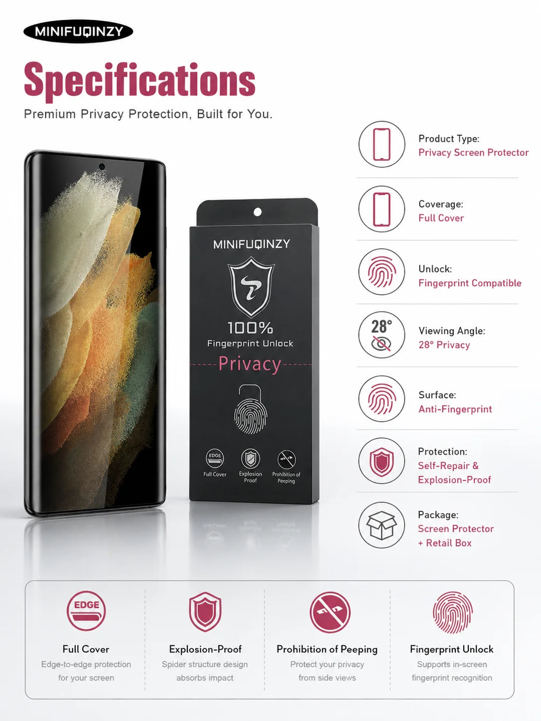 Self Healing Privacy Film For Samsung Galaxy S26 S25 S24 S23 S22 Ultra Plus Screen Protector Scratch Proof Anti Spy 100% Unlock