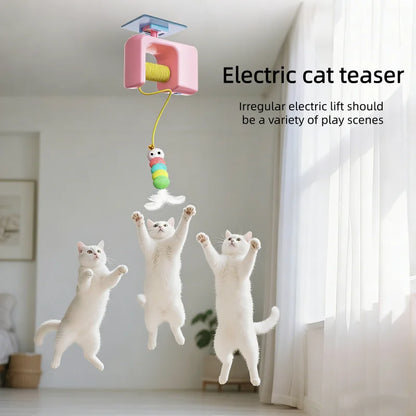 Electric Interactive Cat Yo-Yo Toy Smart Door Hanging Cat Balls Toy Self-entertainment Amusement Artifact for Cats Kittens