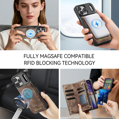 Business Zipper Multi Cards Solt Wallet Leather Case For iPhone 18 Pro Max 17 16 Plus 15 Plus 14 13 12 Full Protection Cover