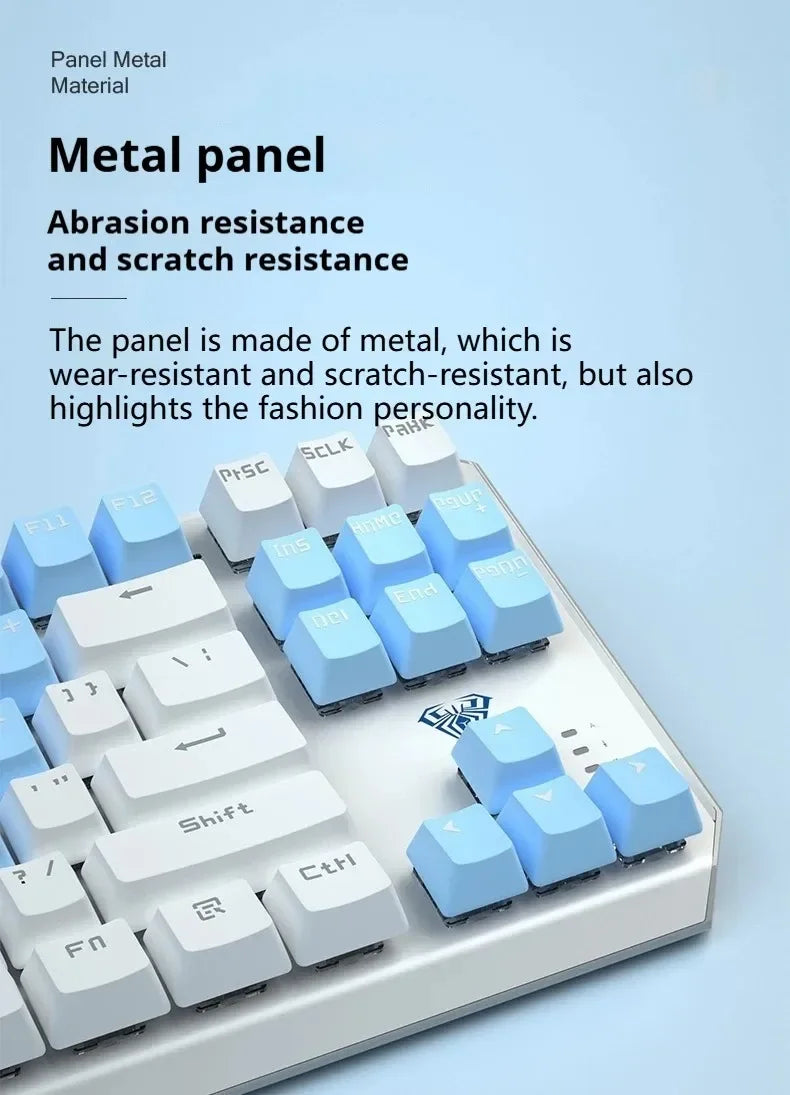 AULA F3087 Pro/F3087 Mechanical Keyboard 75% Layout Backlight Wired Full Key No Punch for Office E-Sport Gaming Keyboard