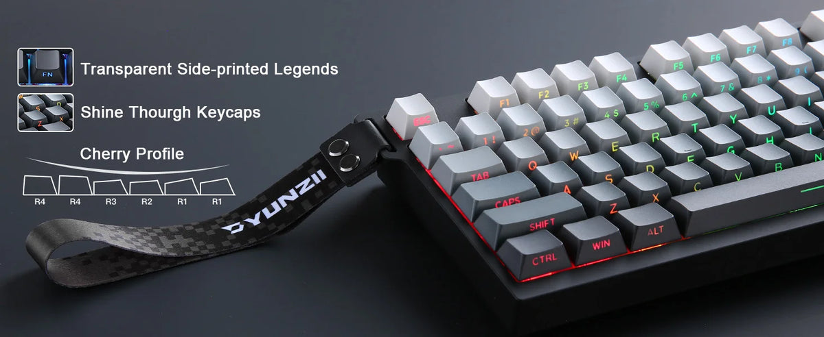 YUNZII RT75 PRO Dual 8K Wireless Gaming Keyboard, Rapid Trigger Mechanical Hall Effect Magnetic Keyboards, RGB Custom SOCD/DKS