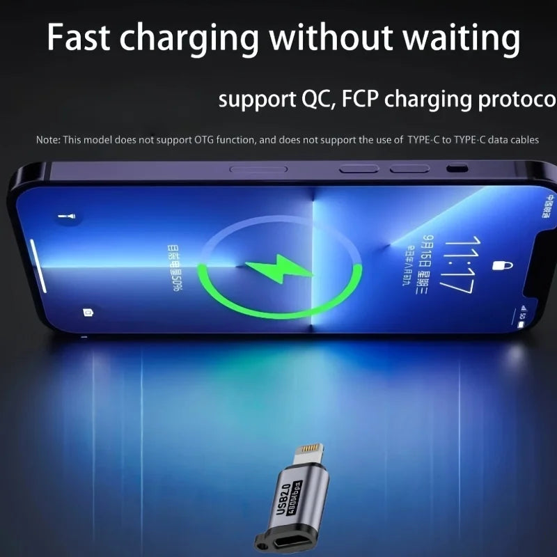 Micro USB To Type C Adapter Mini USB To USB C 480Mbps Fast Data Charging Connector USBC To Lightning Adapter For iphone Android