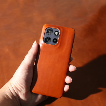 Luxury Oil Wax Genuine Leather Back Cover Case for Motorola G45 G85 Edge 50 Pro Fusion S50 Neo X50 Ultra Phone Case Coque Fundas