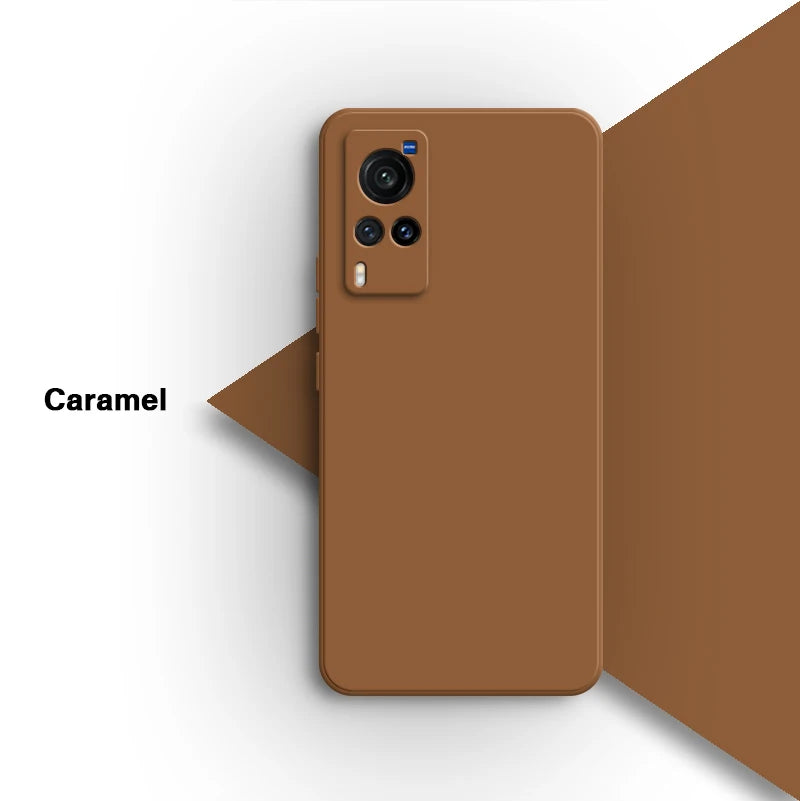 Simple Original Case Back Cover for VIVO X60 X60T Pro X60Pro Plus Pro+ X60S 5G Lens Protection Soft Square Liquid Silicone Shell