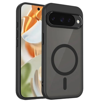 Solid Color Frosted Soft Border Translucent Hard PC Phone Case For Google Pixel 10 Pro XL 10A 9A For Magsafe Magnetic Back Cover