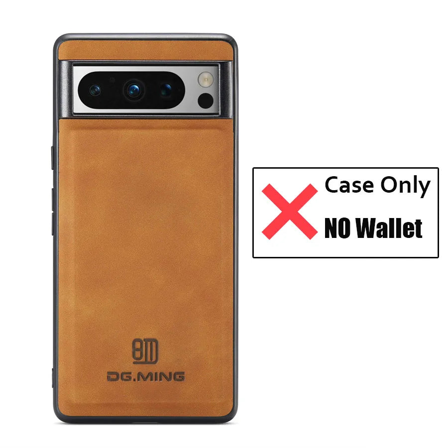 Luxury Magnetic Leather Wallet Case for Google Pixel 8 Pro 7 7A 6 6A Fold Pixel8 Pixel7 Kickstand Money Credit Card Holder Cover