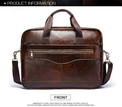 Genuine Leahther Men Briefcase Portable Office Handbag for Laptop Bag High Quality Business Messenger Shoulder Bags Travelling