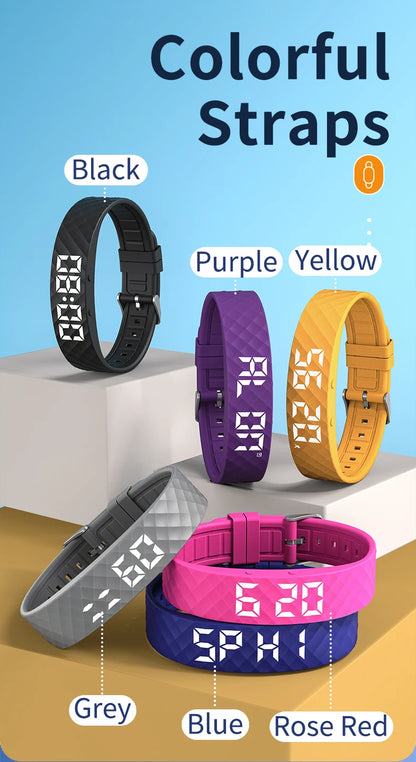 Smart Bracelet LED Digital Waterproof Smart Clock Smartband With running pedometer Monitor Smart Band Vibration Alarm Reminder