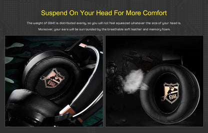 Somic G941 ANC Stereo Over-Ear Gaming Headset Wired Gaming Headphone With MIC USB LED Light Active Noise Cancellation