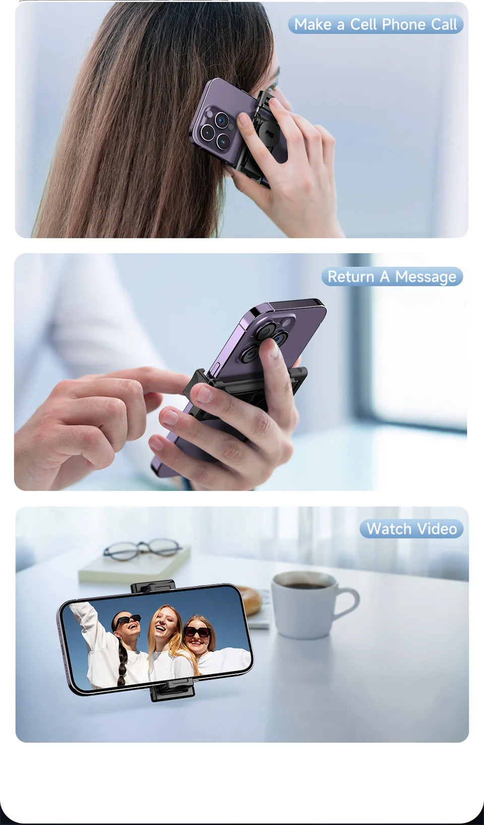 Selfie Stick Stabilizer 360° Auto Face Tracking AI Gimbal All-in-One Desktop Phone Holder Tripod for Smartphone Video Vlog Live