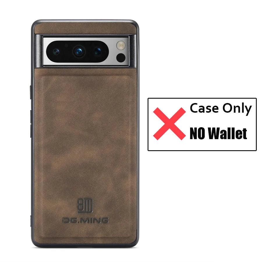 Luxury Magnetic Leather Wallet Case for Google Pixel 8 Pro 7 7A 6 6A Fold Pixel8 Pixel7 Kickstand Money Credit Card Holder Cover