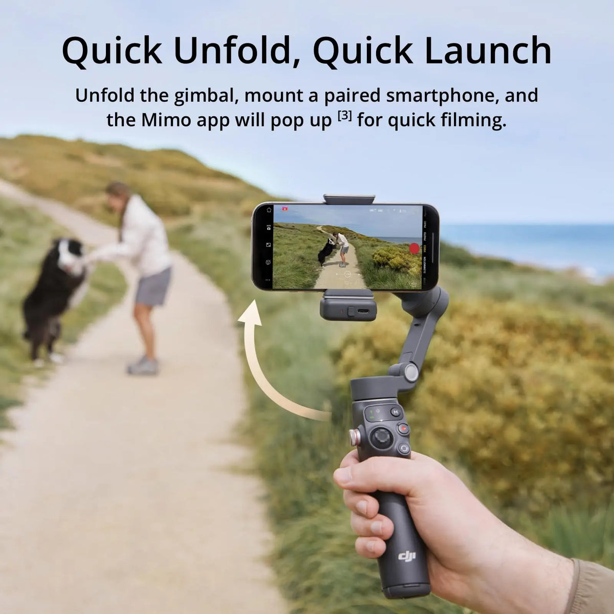 DJI Osmo Mobile 7P Gimbal Stabilizer 3-Axis Phone Gimbal with Built-in Extension Rod And Tripod Native Tracking Lighting Quick Launch One-Tap Edit 10hrs Use Phone Charging