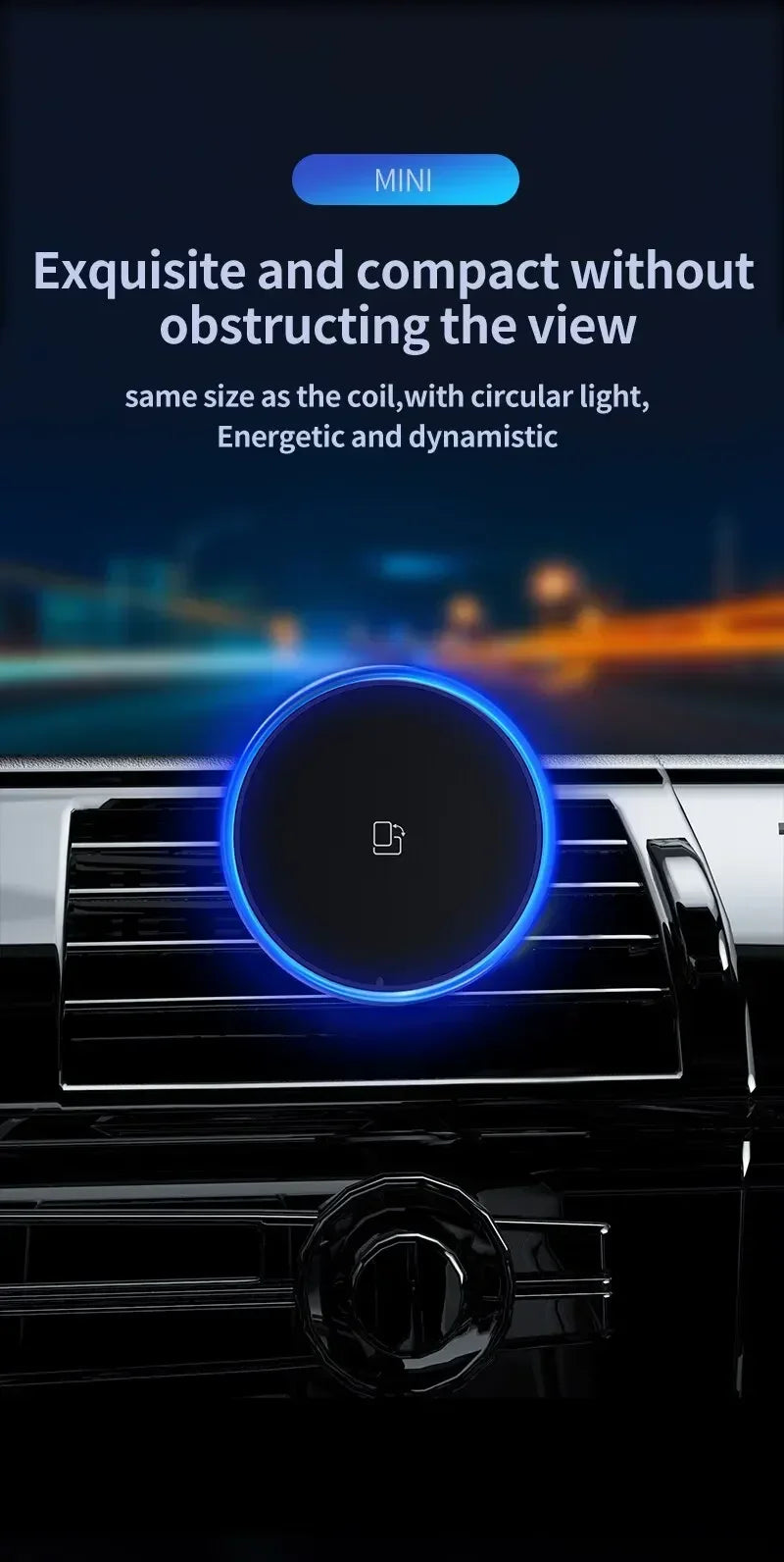 LED/RGB Magnetic Car Wireless Charger For iPhone 12 13 14 15 Pro Max Macsafe Car Phone Holder Stand Mount Fast Charging Station