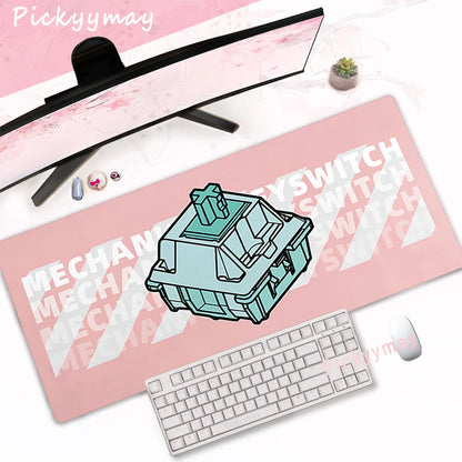 Pink Cherry Blossoms Mousepad Home Computer Table Large Pc Mouse Pad Art Sakura Keyboard Mause Rug Desk Mat Office Accessories