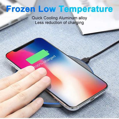 Ultra-Thin Fast Wireless Charger Pad for Samsung Galaxy S25  iPhone 17 16 15 14 13 Pro Max Wireless Induction Charging Station