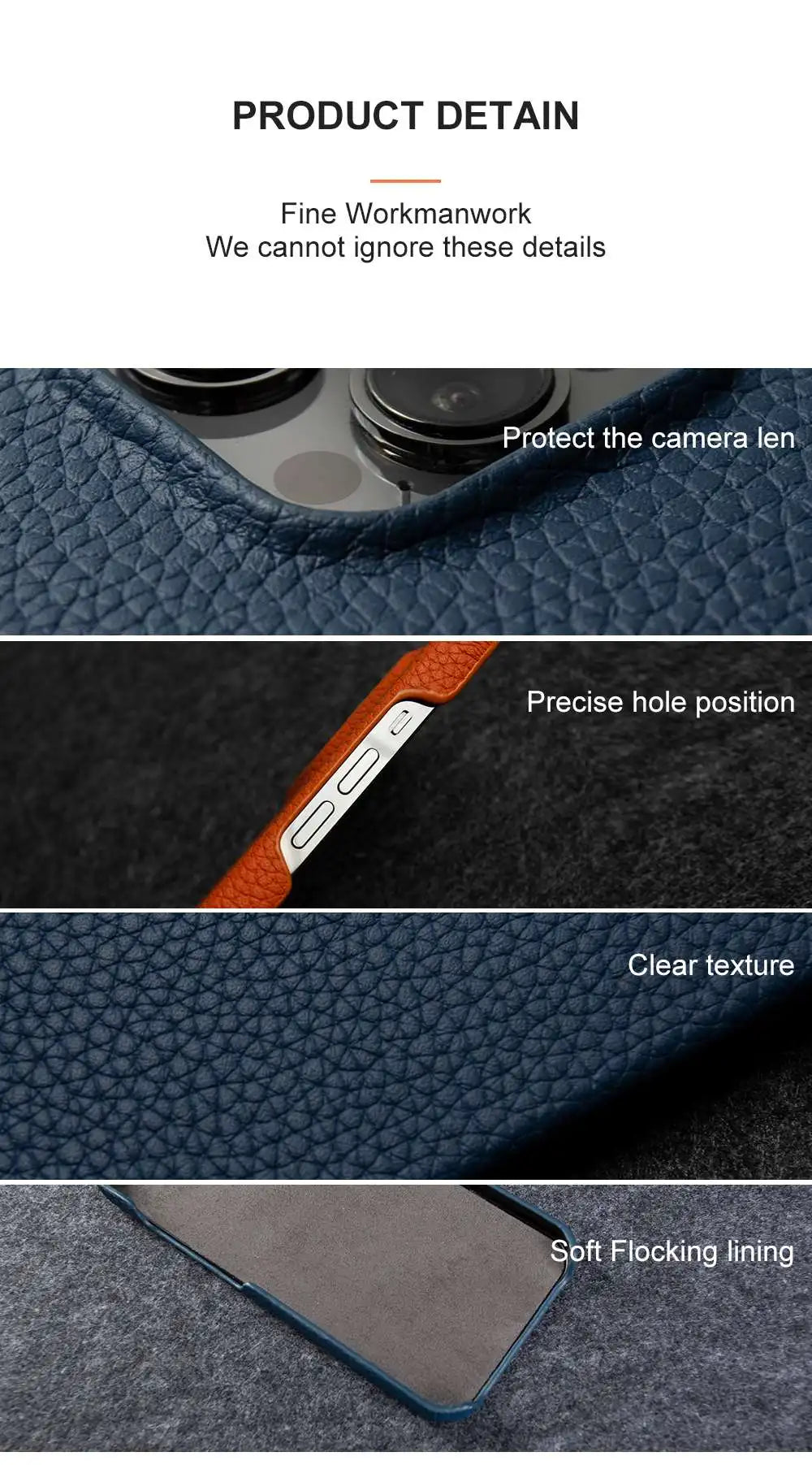 For Iphone 14 Pro Max Case Luxury Genuine Leather Cover Business Phone Cases Back Cover for Iphone 13 18Pro 15 12 XR XSMax Coque
