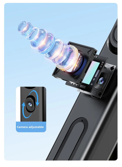 AI Face Tracking Selfie Stick Gimbal Stabilizer, Bluetooth Extendable Phone Tripod with 4-Axis Anti-Shake, Fill Light, Smart Aut