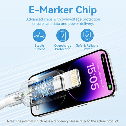 Vention Lightning Cable 2.4A for iPhone 14 13 12 11 8 Pro Max 2.4A USB A to Lightning Fast Charge Cord for iPad Phone Data Cable