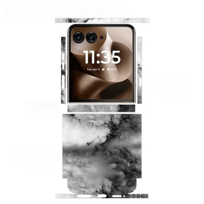 Colorful Anti-Scratch Phone Skin For Motorola Razr60 40 50 Ultra Back + Hinge Decal Matte Film For Moto Razr 40 50 Decal Sticker