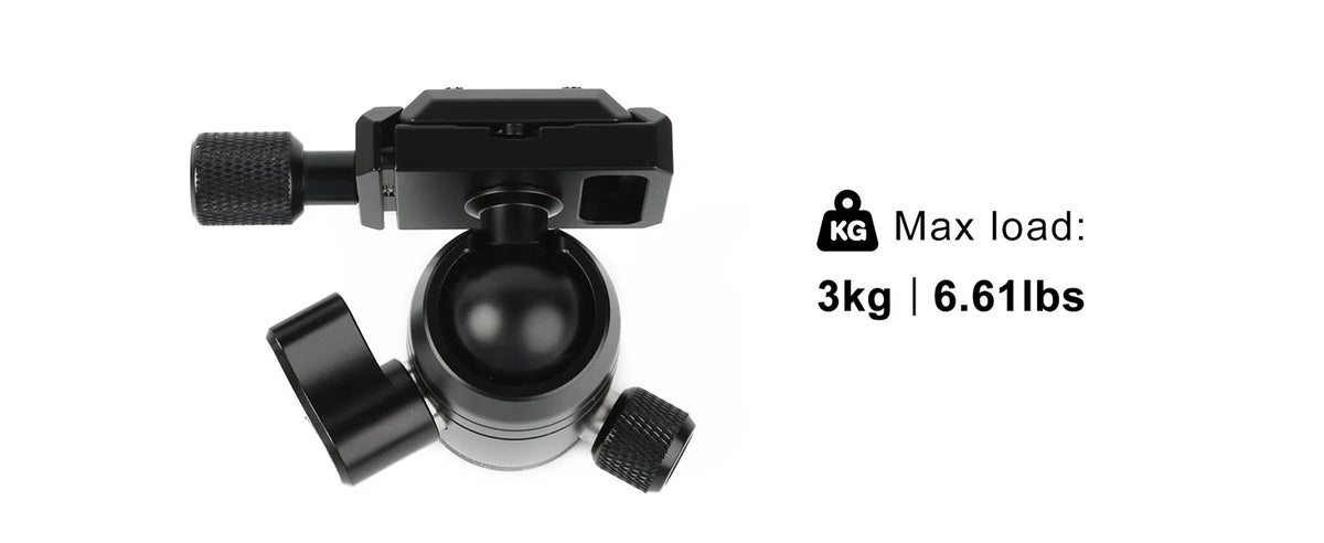 BESnfoto BX-T2561 Carbon Fiber Camera Tripod, Ball Head with Phone Holder & Carry Bag, Professional Travel Photo Tripod