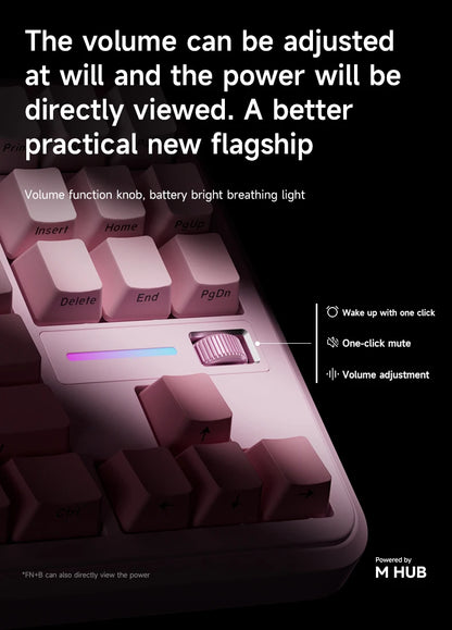 MCHOSE K87S Keyboard Three Model Mechanical Magnetic Knob Control Gaming  Hot Swappable Custom Keyboard For Laptop PC