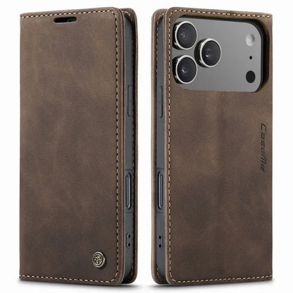Leather Case For iPhone 17 16 15 14 13 12 11 18 Pro Max Air 16E X XR XS Max SE 2020 6 6s 7 8 Plus Luxury Magnetic Phone Cover