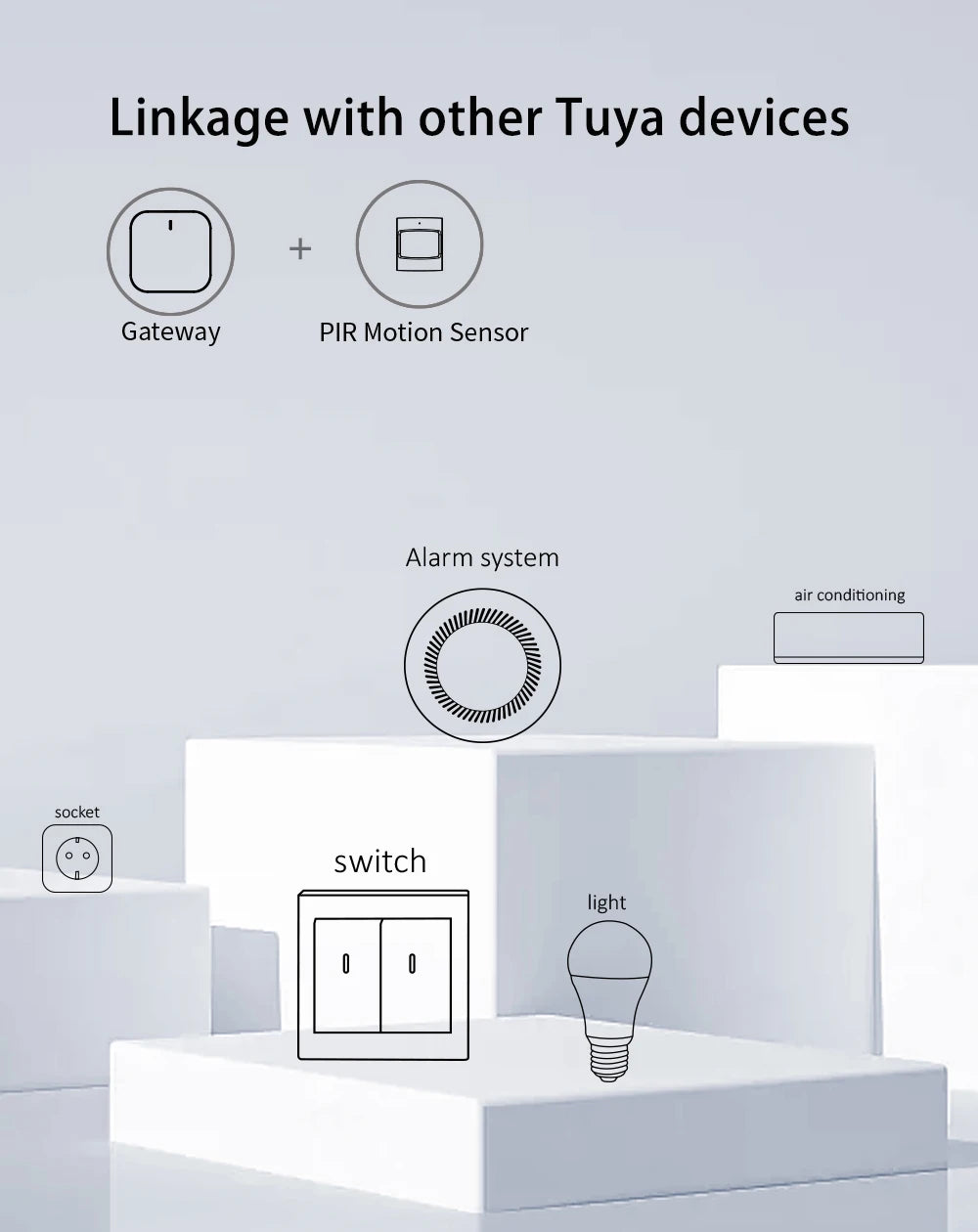 Tuya WiFi Smart Door and Window Sensor Wireless Contact Detector for Home Automation and Security System Door Sensor