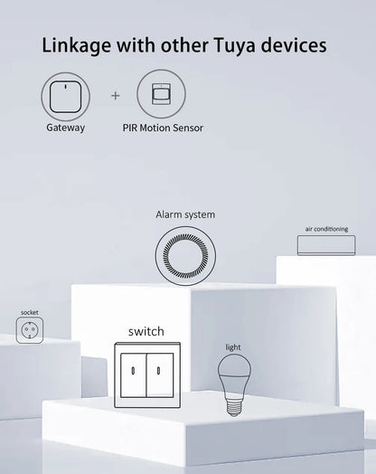 Tuya WiFi Smart Door and Window Sensor Wireless Contact Detector for Home Automation and Security System Door Sensor