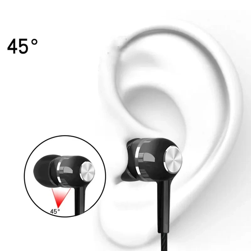 3.5mm Jack Wired Plug Comfortable In-Ear Music Gear 3.5mm Wired Headphones For Smartphone PC Laptop Microphone Volume Control