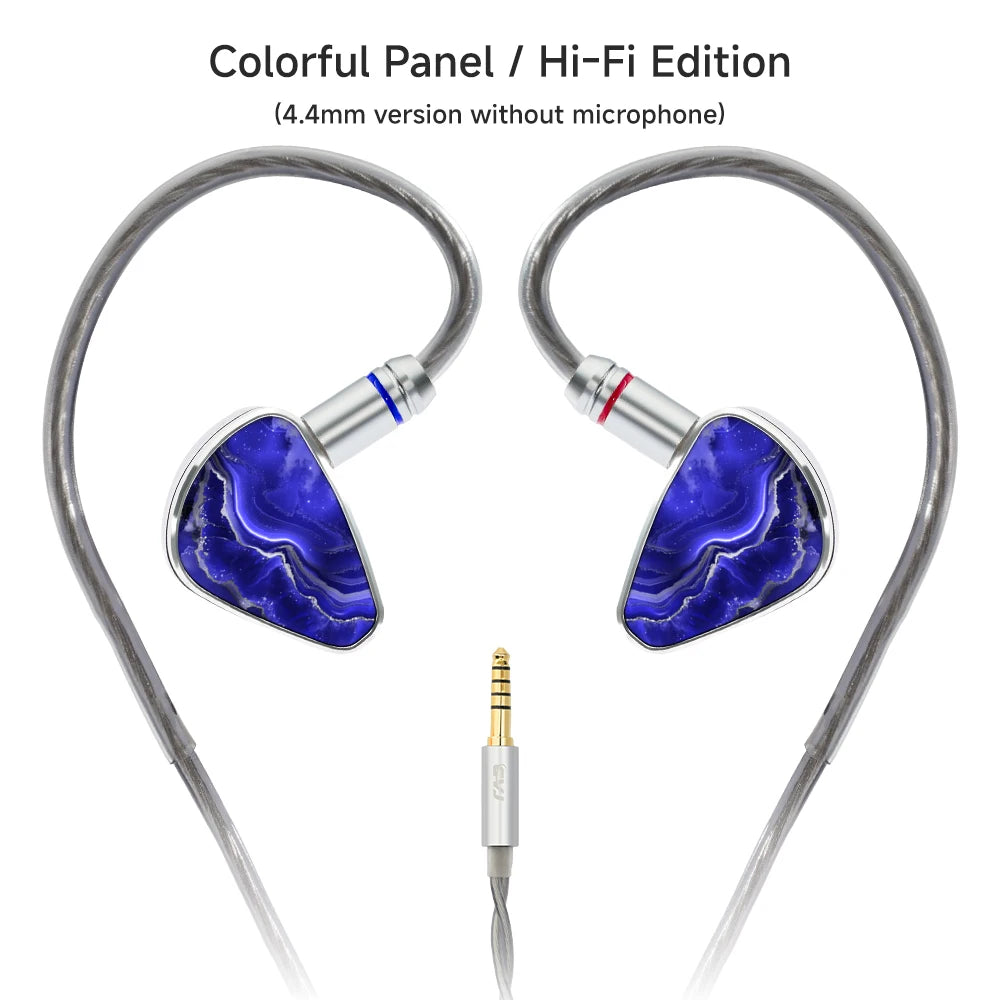 CVJ KIRA HiFi IEM In-Ear Earphones Wired Detachable Cable 3.5mm Type-C 4.4mm Balanced Earbuds For Music Gaming Anime Design