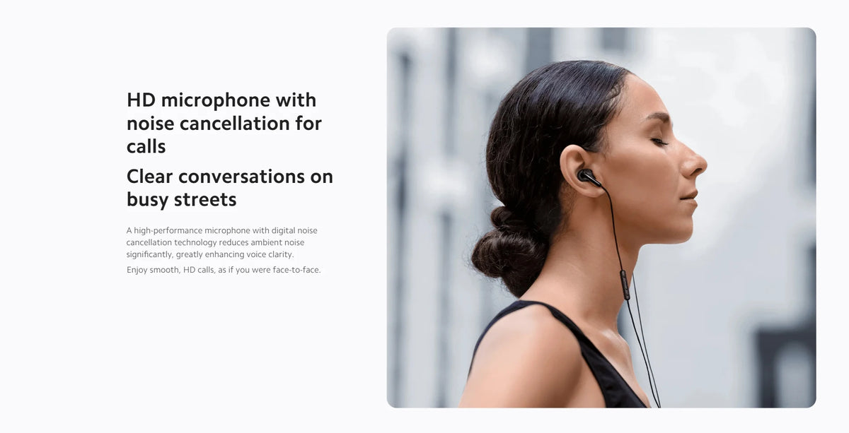Xiaomi Type-C Earphones Clear Calls HD Microphone IP54 Dust Water Resistant Type-C Port Plug Play Wired Headphone