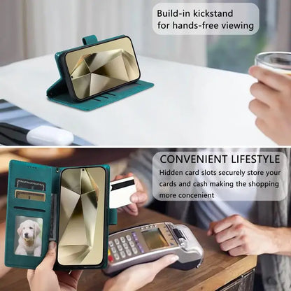 S26 S25 S24 S23 S22 S21 S20 Ultra S10 S9 S8 Plus FE Case For Samsung Galaxy Note 20 10 9 8 Leather Wallet Phone Cover