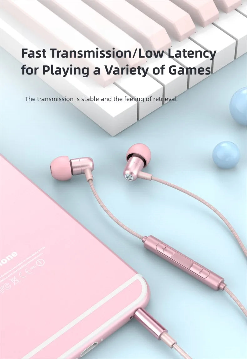 For Samsung Galaxy Wired Headphone HiFi Surround Sound With Mic USB Type C 3.5mm Earphones For iPhone 15 16 Pro Max Jack Headset