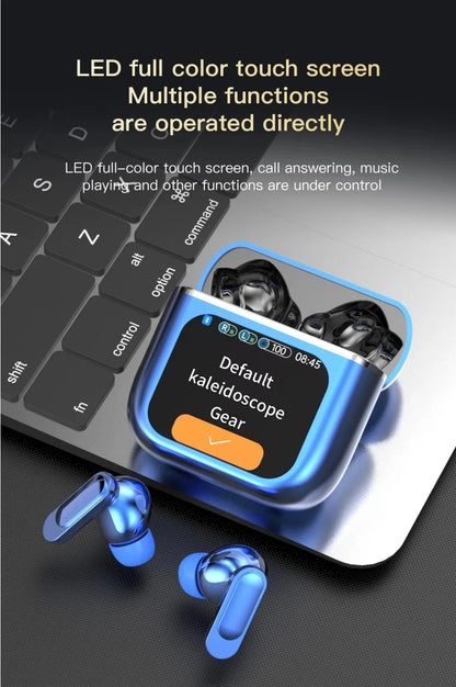 SE-60 TWS Touch Screen Bluetooth 5.4 Earphones ANC ENC Noise Cancelling Gaming Low Latency Stereo Wireless Earbuds Long Battery