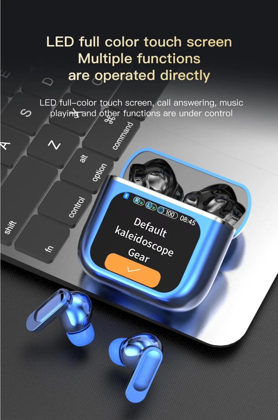 SE-60 TWS Touch Screen Bluetooth 5.4 Earphones ANC ENC Noise Cancelling Gaming Low Latency Stereo Wireless Earbuds Long Battery