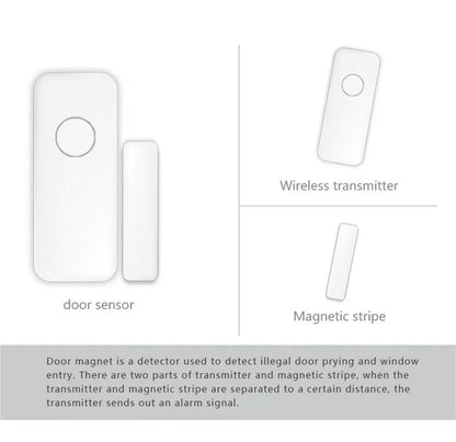 PGST 433 MHz Wireless Door Detector, Home Security Smart Window Anti-Theft Door Window Sensor, Used to Detect Open Doors, PE-67