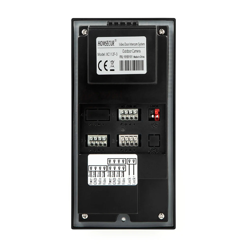 XC112F-3 HD IP65 Doorbell Camera with 3 Call Buttons for 4 Wire 1080P Tuya APP Video Door Phone Intercom Home Security 3 Flats