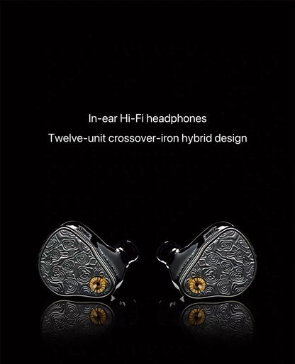 Twilight-DS Twilight Single-Sided 12-Unit Balanced Armature In-Ear HiFi Headphones