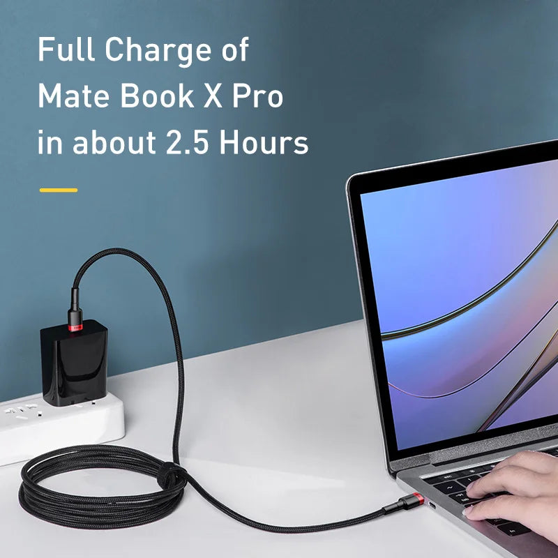 Baseus 100W/5A USB C To USB Type C Cable For iPhone 17 16 PD Fast Charging Charger Cord For Macbook Samsung Xiaomi Type-C Cable