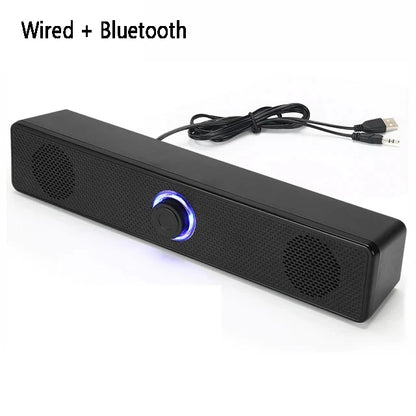 Soundbar Computer PC TV Laptop Desktop Wired Wireless Bluetooth Speaker Sound Box Bar Music Portable Caixa De Som Audio System