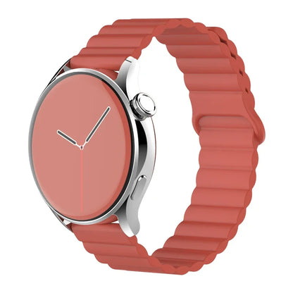 Magnetic Loop For Samsung Galaxy watch 7/6/5 pro/4/Classic/active 2 20mm 22mm band Silicone link bracelet huawei GT 2-3-4 strap