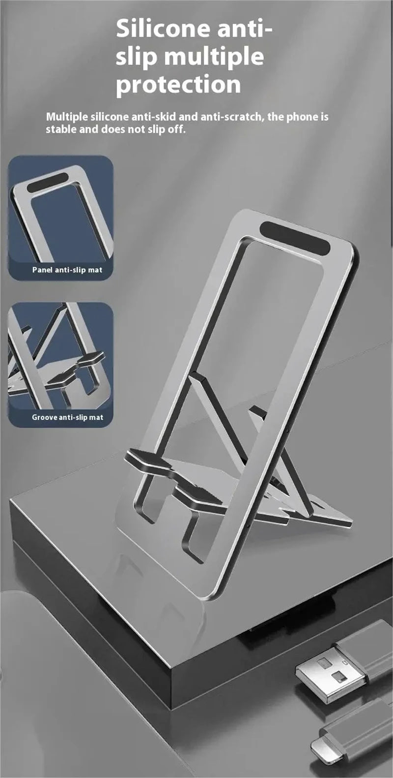 Phone Holder Desktop Lazy Stand Bedside Foldable Multi-Function Smartphone Table  Support for Iphone 13 14 15 Pro Max Huawei