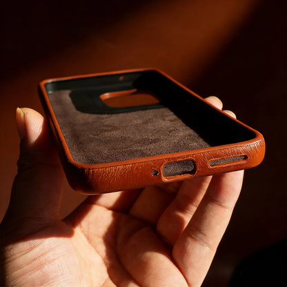 Luxury Oil Wax Genuine Leather Back Cover Case for Motorola G45 G85 Edge 50 Pro Fusion S50 Neo X50 Ultra Phone Case Coque Fundas