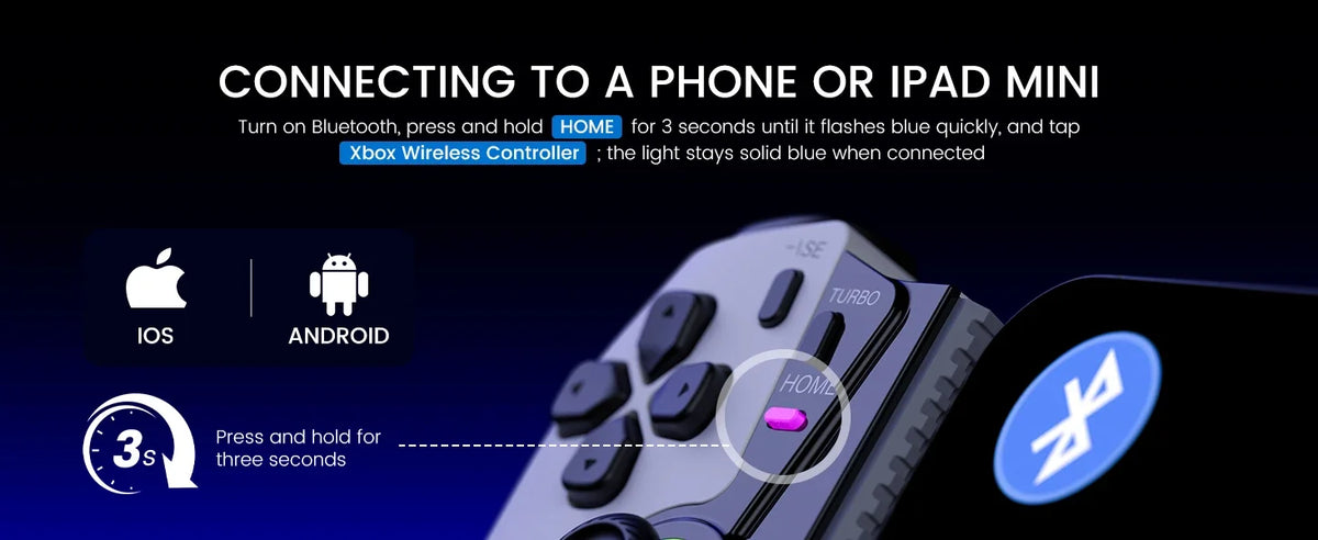 Beboncool Handy Controller for Iphone/Android/Switch 2/Switch/Oled, Mobile Controller with Rgb Light, Hall Effect Joystick