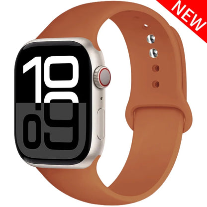 Silicone Band For Apple Watch straps 45mm 44mm 40mm 41mm 42mm-46mm sport bracelet iwatch series 8 7 6 5 SE 9 10 11 Ultra 2 49mm