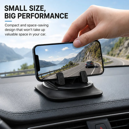 Car Dashboard Phone Holder Anti Slip Silicone Pad 360 Degree Rotation Head Up GPS Navigation Bracket Auto Accessories